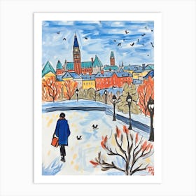 Ottawa, Dreamy Storybook Illustration 4 Art Print