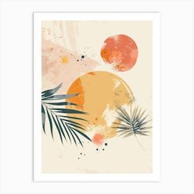 Golden Horizons Of Thought Mid Century Style Art Print