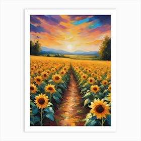 The Sunflower Fields Art Print