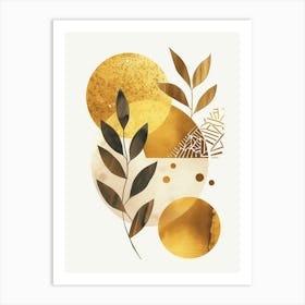 Gold Leaf Print 7 Art Print