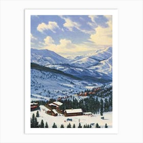 Snowmass, Usa Ski Resort Vintage Landscape 1 Skiing Poster Art Print