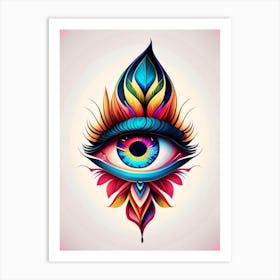 Perception, Symbol, Third Eye Tattoo 3 Art Print