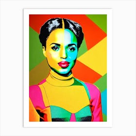 Kerry Washington Colourful Pop Movies Art Movies Art Print