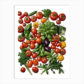 Variety Of Vegetables Art Print