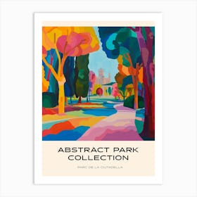 Abstract Park Collection Poster Parc De La Ciutadella Barcelona 2 Art Print