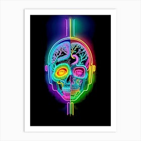 Neon Skull 38 Art Print