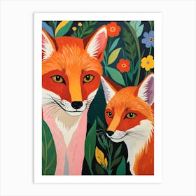 Foxes 1 Art Print