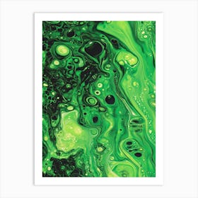 Green Liquid Art Art Print