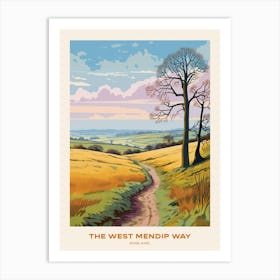 The West Mendip Way England Hike Poster Art Print