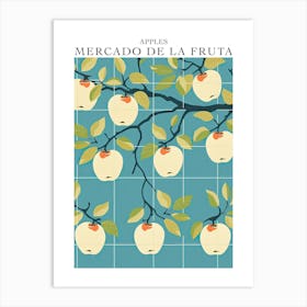 Mercado De La Fruta Apples Illustration 2 Poster Art Print
