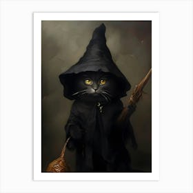 Halloween Decor, Cat Poster Art Print