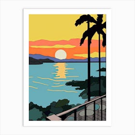 Minimal Design Style Of Honolulu Hawaii, Usa 1 Art Print