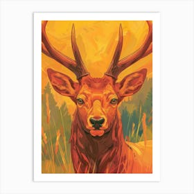 Deer Painting 3 Art Print