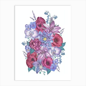 Pink Flower Power Art Print