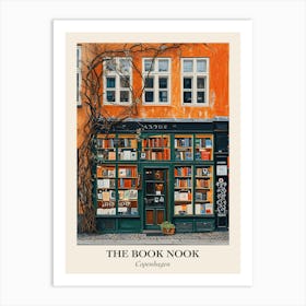 Copenhagen Book Nook Bookshop 3 Poster Art Print