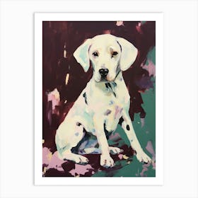 A Pointer Dog Painting, Impressionist 1 Art Print