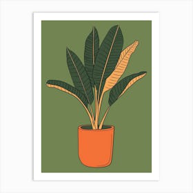 Banana Plant In A Pot 8 Art Print