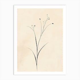 Kanji Flower Art Print