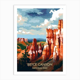 Bryce Canyon National Park Travel Poster Illustration Style 3 Art Print