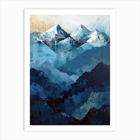 Blue Mountains, Boho Art Print