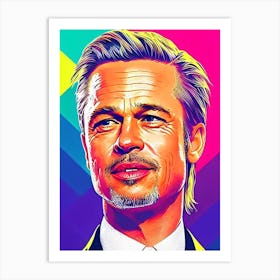 Brad Pitt Pop Art Art Print