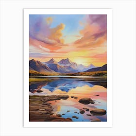 Sunset In The Mountains 11 Art Print