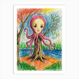 Octopus Tree Art Print