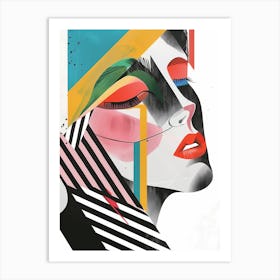 Abstract Portrait Of A Woman 5 Art Print