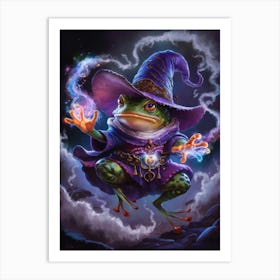 Frog Wizard Art Print