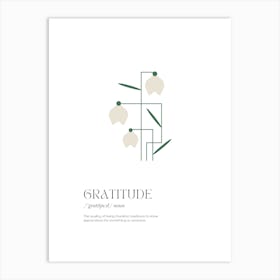 Gratitude Definition Art Print