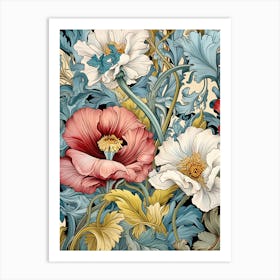 Victorian Floral Pattern Art Print