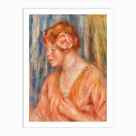 Young Woman With Rose (1917) Pierre Auguste Renoir Art Print