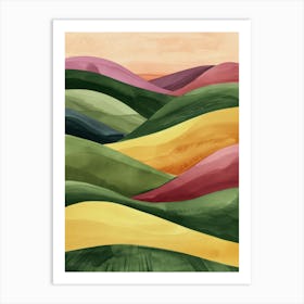 Watercolor Landscape Painting 1 Art Print