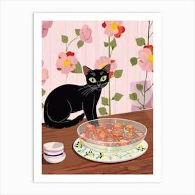 Cat And Jell O 5 Art Print