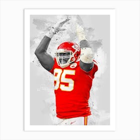 Chris Jones Kansas City Chiefs Art Print