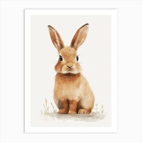 Beveren Rabbit Kids Illustration 1 Art Print