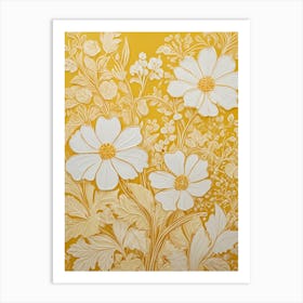 Yellow Floral no2 Poster