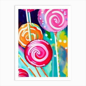 Sweetarts Lollipops Candy Sweetie Abstract Still Life Flower Art Print