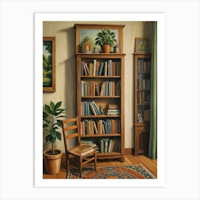 Book Shelf Art Print