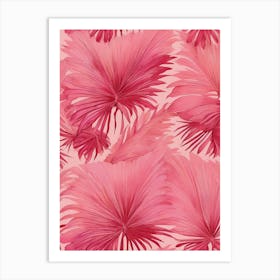 Pink Mexican Fan Palm Fronds Art Print 1 Art Print