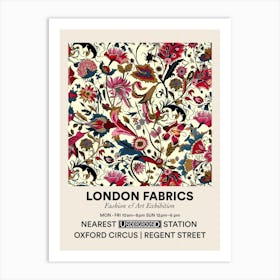 Poster Floral Dream London Fabrics Floral Pattern 6 Art Print