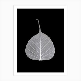 Veins Of Life 2 White Leaf Art Print