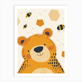 Bees And Bears Art Print