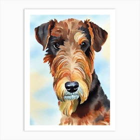 Airedale Terrier Watercolour 2 Dog Art Print