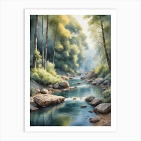 River In The Woods 2 Art Print