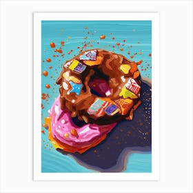 A Doughnut Oil Painting 3 Art Print