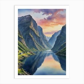 Beautiful Fjords of Norway Art Print