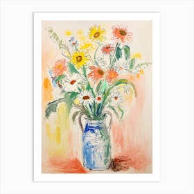 Flower Painting Fauvist Style Daisy 4 Art Print