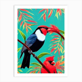 Cardinal Tropical bird Art Print