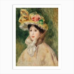 Woman With Capeline, Pierre Auguste Renoir Art Print